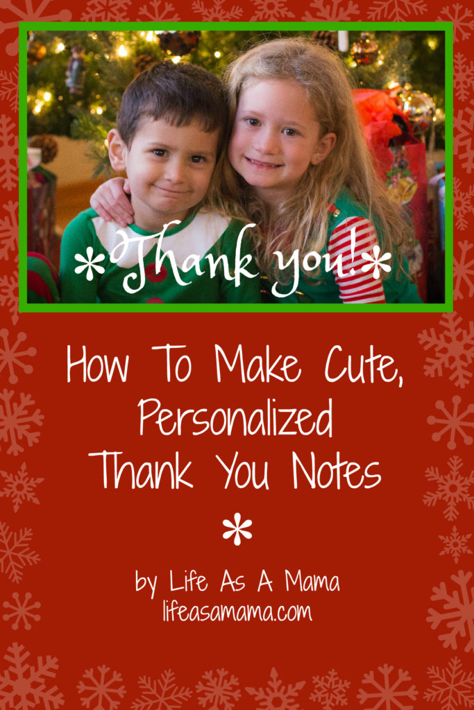 How To Make Cute, Personalized Thank You Notes by Life As A Mama