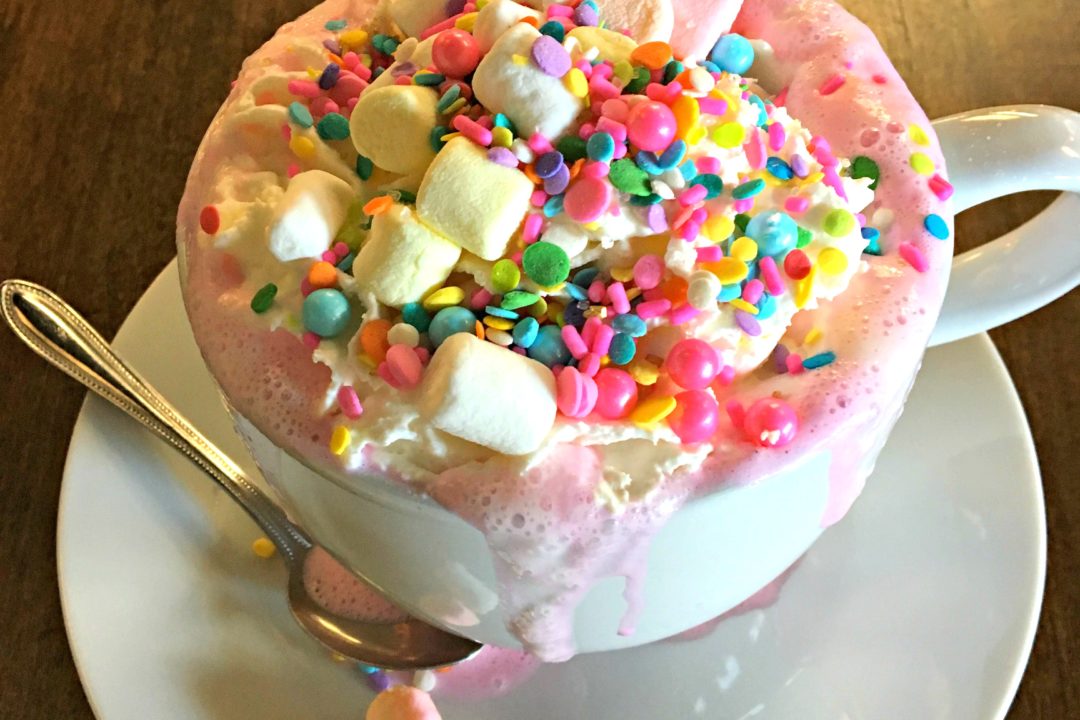 Unicorn Hot Chocolate at Creme & Sugar